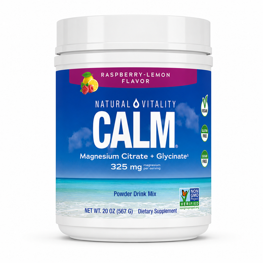 Natural Vitality CALM - Raspberry-Lemon Magnesium Citrate + Glycinate