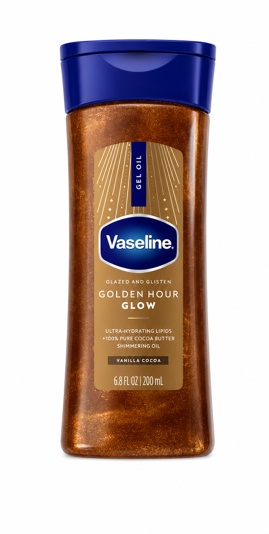 Vaseline Gel Oil Golden Hour Glow - Vanilla Cocoa (6.8 fl oz)